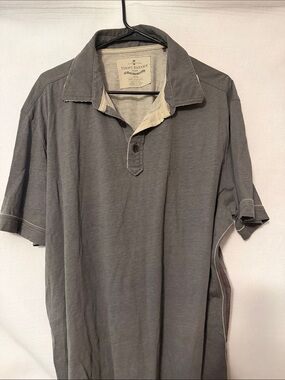 Tommy Bahama Men's Slate Gray Polo with Contrast Trim
